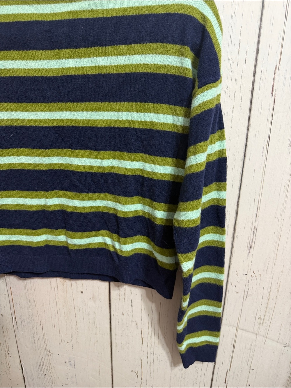 GAP Navy Sweater with Lime Stripes - Picture 8 of 8